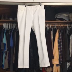 Boot Cut Pants - White New York & Company